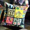 COUSSIN ARLECCHINO WOOD MULTICOLORE 50 x 50 cm Christian Lacroix