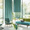 Nouvelle collection de tissus automne 2021 MADHYA fabrics Tissu à motif tartan PATIALI par Designers Guild