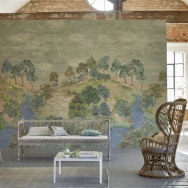 Papier peint Panoramique Bandipur GRASSCLOTH Sky de la collection PAPIERS PEINTS SCENES & MURALS II par Designers Guild