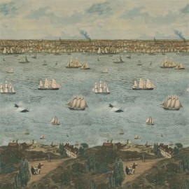 Papier peint Panoramique SEAPORT OCEAN de la collection PAPIERS PEINTS SCENES & MURALS II par Designers Guild
