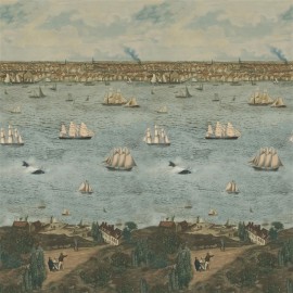 Papier peint Panoramique SEAPORT OCEAN de la collection PAPIERS PEINTS SCENES & MURALS II par Designers Guild