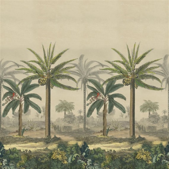 Papier peint Panoramique PALM TRAIL SCENE 2 SEPIA de la collection PAPIERS PEINTS SCENES & MURALS II par Designers Guild