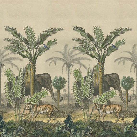 Papier peint Panoramique PALM TRAIL SCENE 1 SEPIA de la collection PAPIERS PEINTS SCENES & MURALS II par Designers Guild