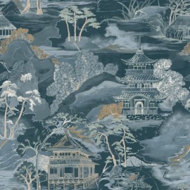Papier peint Nara de la nouvelle collection aux inspirations asiatique (japon, inde) Archipel de Casamance
