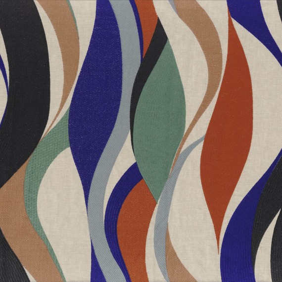 Tissu géométrique pour rideaux et coussin RITOURNELLE nouvelle collection RITOURNELLE par Casamance