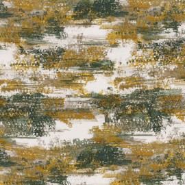 Tissu abstrait fantaisie pour rideaux et coussins ABSTRACTION nouvelle collection RITOURNELLE par Casamance