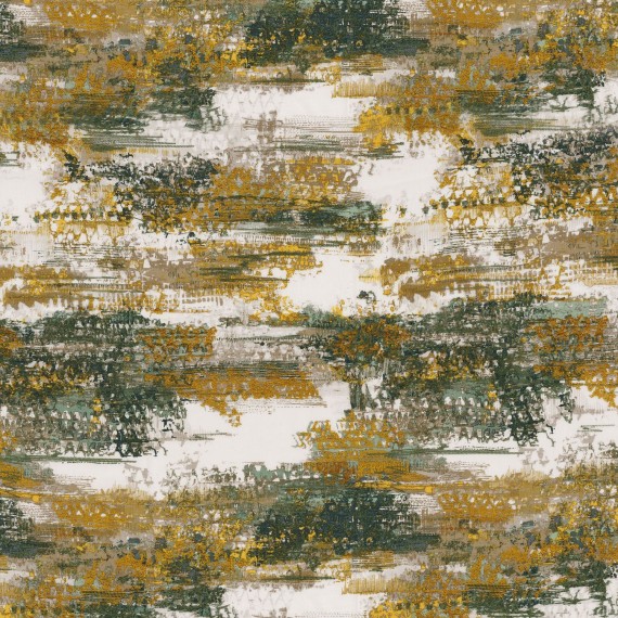 Tissu abstrait fantaisie pour rideaux et coussins ABSTRACTION nouvelle collection RITOURNELLE par Casamance