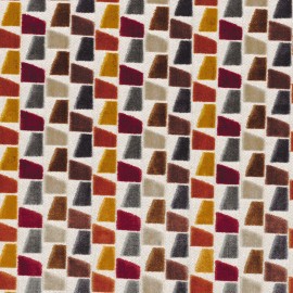 Tissu géométrique pour siège et coussins PADDINGTON nouvelle collection RITOURNELLE par Casamance