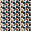 Tissu géométrique pour siège et coussins PADDINGTON nouvelle collection RITOURNELLE par Casamance