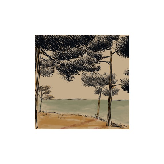 Papier peint panoramique paysage mer HORS SAISON de Elitis Collection 360°