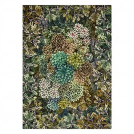 PLAID MADHYA MOSS WOOL floral vert de Designers guild