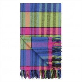 PLAID BANARASI COBALT COTON à motif à rayures de Designers guild