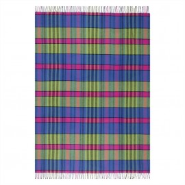 PLAID BANARASI COBALT COTON à motif à rayures de Designers guild