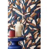 Papier peint Collage de Casamance | Bleu Tortue
