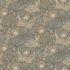 Papier peint végétal Persée de Casamance | Bleu Tortue