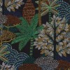 Tissu végétal Voyage imaginaire  de Casamance | Bleu Tortue