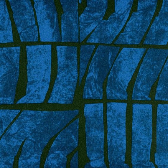 Papier peint Ondes d' Elitis | Bleu Tortue 
