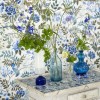 Papier peint floral Porcelaine de Chine - Designers Guild  Bleu Tortue