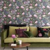 Papier peint floral Porcelaine de Chine - Designers Guild  Bleu Tortue