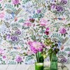 Papier peint floral Porcelaine de Chine - Designers Guild  Bleu Tortue