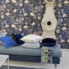 Papier peint floral Porcelaine de Chine - Designers Guild  Bleu Tortue