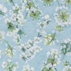 Papier peint floral Fleur d'Assam de Designers Guild | Bleu Tortue