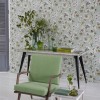 Papier peint floral Fleur d'Assam de Designers Guild | Bleu Tortue