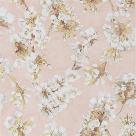 Papier peint floral Fleur d'Assam de Designers Guild | Bleu Tortue