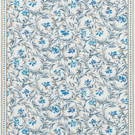 Tissu en lin Fleur Indienne de Designers Guild | Bleu Tortue