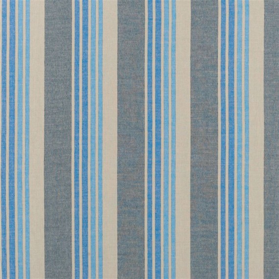 Tissu à rayures Brera Striato de Designers Guild | Bleu Tortue