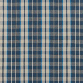 Tissu tartan Brera Piazza de Designers Guild | Bleu Tortue