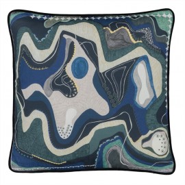 Coussin White Sands Sunset Ruisseau de Christian Lacroix | Bleu Tortue