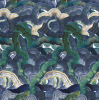Papier peint panoramique MINREAL CREEK Christian Lacroix | Bleu Tortue