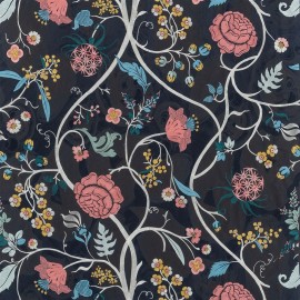 Tissu floral Darius Garden de Christian Lacroix | Bleu Tortue