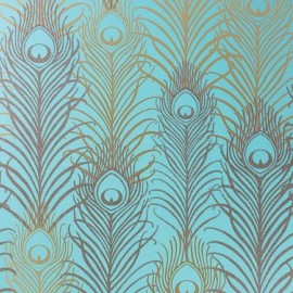 Papier peint Peacock de Matthew Williamson | Bleu Tortue