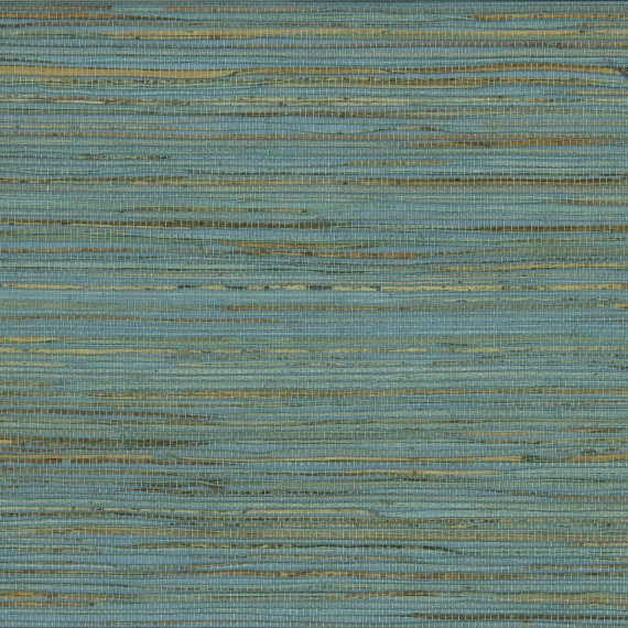 Papier peint Kanoko Grasscloth 2 de Osborne & Little | Bleu Tortue