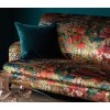 Tissu en coton Trebah Velvet - Osborne and Little | Bleu Tortue