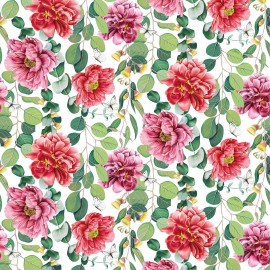 Tissu outdoor Peonia - Osborne and Little | Bleu Tortue