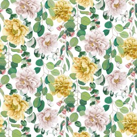 Tissu outdoor Peonia - Osborne and Little | Bleu Tortue