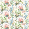 Tissu outdoor marin Coralline - Osborne and Little | Bleu Tortue