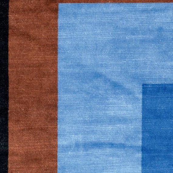 Tissu Architettura pour confection de siège par Elitis | Bleu Tortue