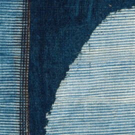 Tissu Patina pour confection de rideaux par Elitis | Bleu Tortue
