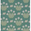 Papier peint floral Burges Snail - Little Greene | Bleu Tortue