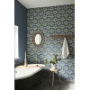 Papier peint floral Burges Snail - Little Greene | Bleu Tortue