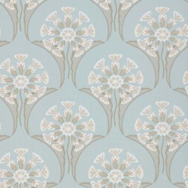 Papier peint anglais floral Hencroft - Little Greene | Bleu Tortue
