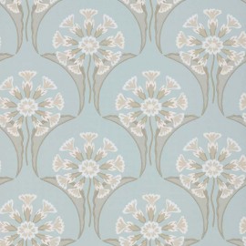 Papier peint anglais floral Hencroft - Little Greene | Bleu Tortue