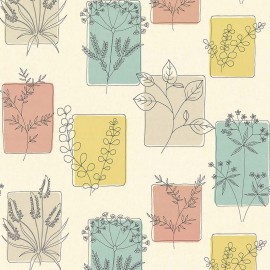Papier peint Herbes - Little Greene : papier peint floral des 50's