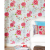 Pip Studio 5 30016 : Papier peint floral Eijffinger | Bleu Tortue