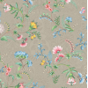 Pip Studio 5 30012 : Papier peint floral Eijffinger | Bleu Tortue