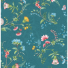 Pip Studio 5 30012 : Papier peint floral Eijffinger | Bleu Tortue